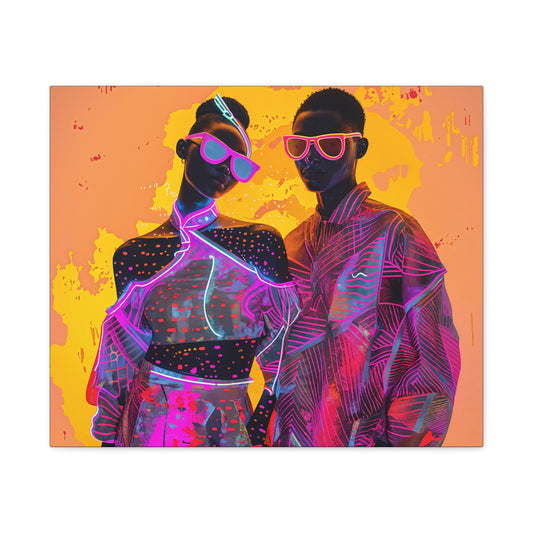 You Know We're Fly Afrocentric Black Abstract Art Canvas Wall Print