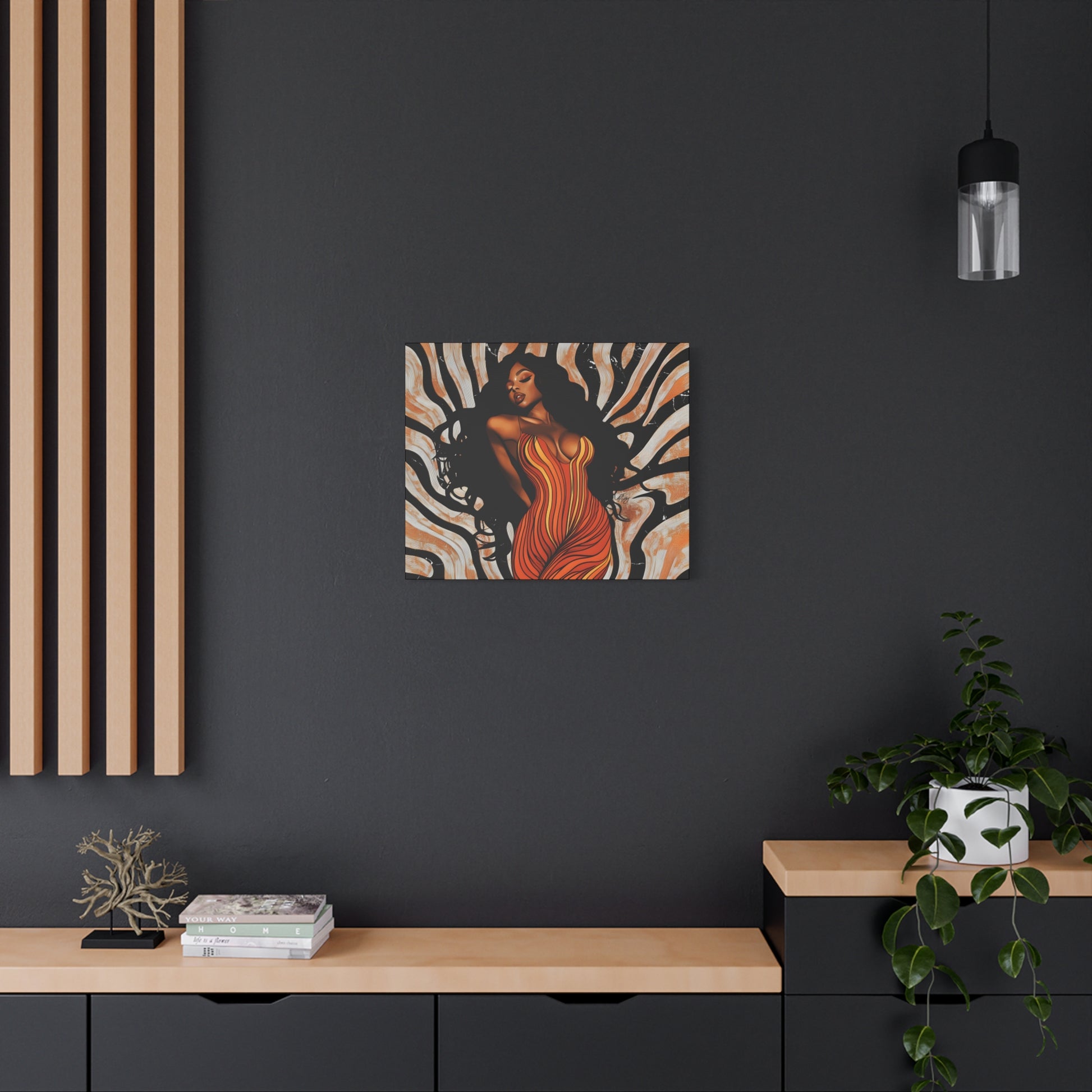 The Rhythm Is In Me Afrocentric Black Woman Art Canvas Wall Print - Xtreme Shopper