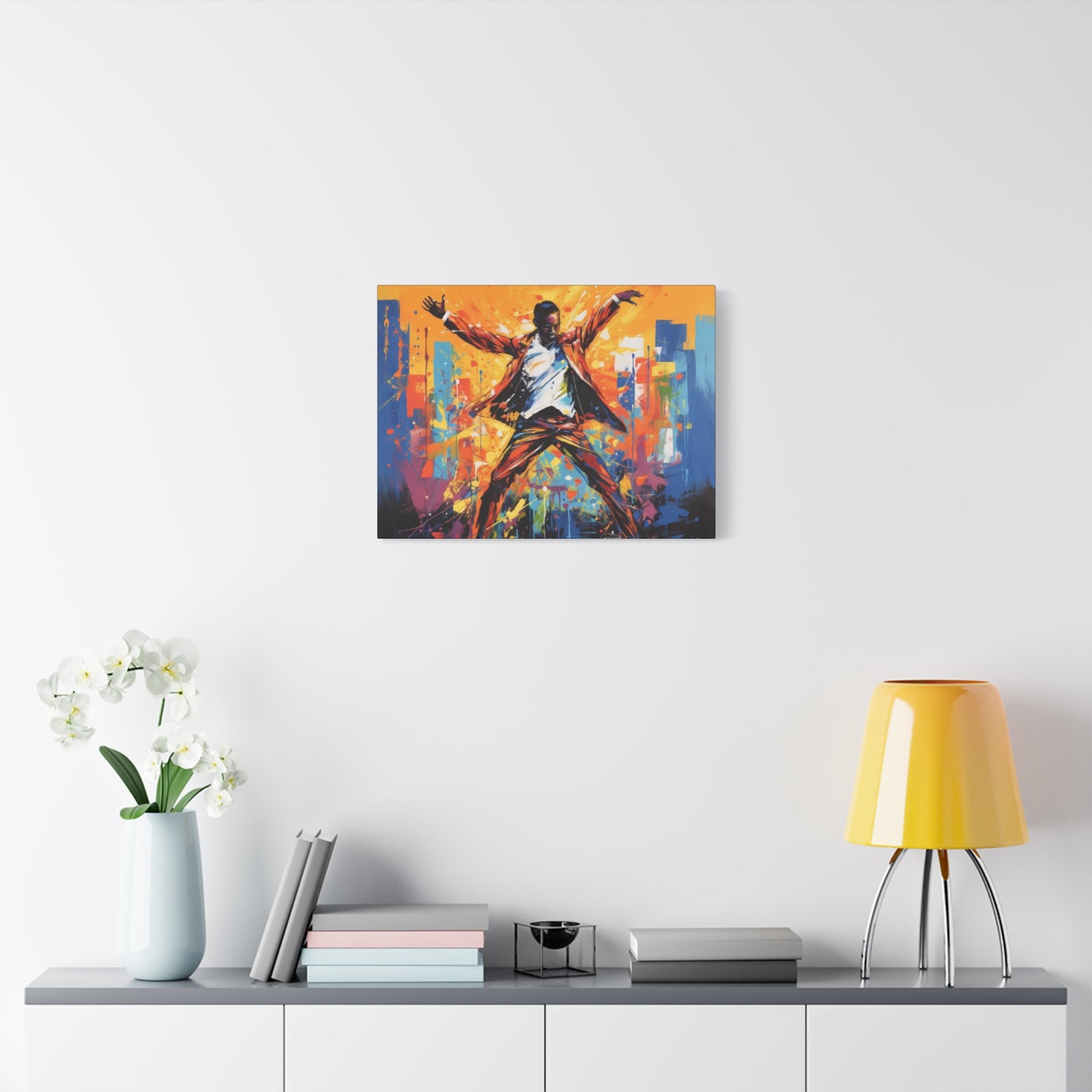 The Jazz Dancer Afrocentric Abstract Black Art Canvas Wall Print - Xtreme Shopper