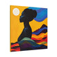 Serenity In Full Color Black Woman Art Canvas Wall Print