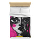 Oversized Thoughts Abstract Black Art Microfiber Duvet Cover