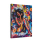 Flowers Blooming Everywhere Afrocentric Black Abstract Art Canvas Wall Print