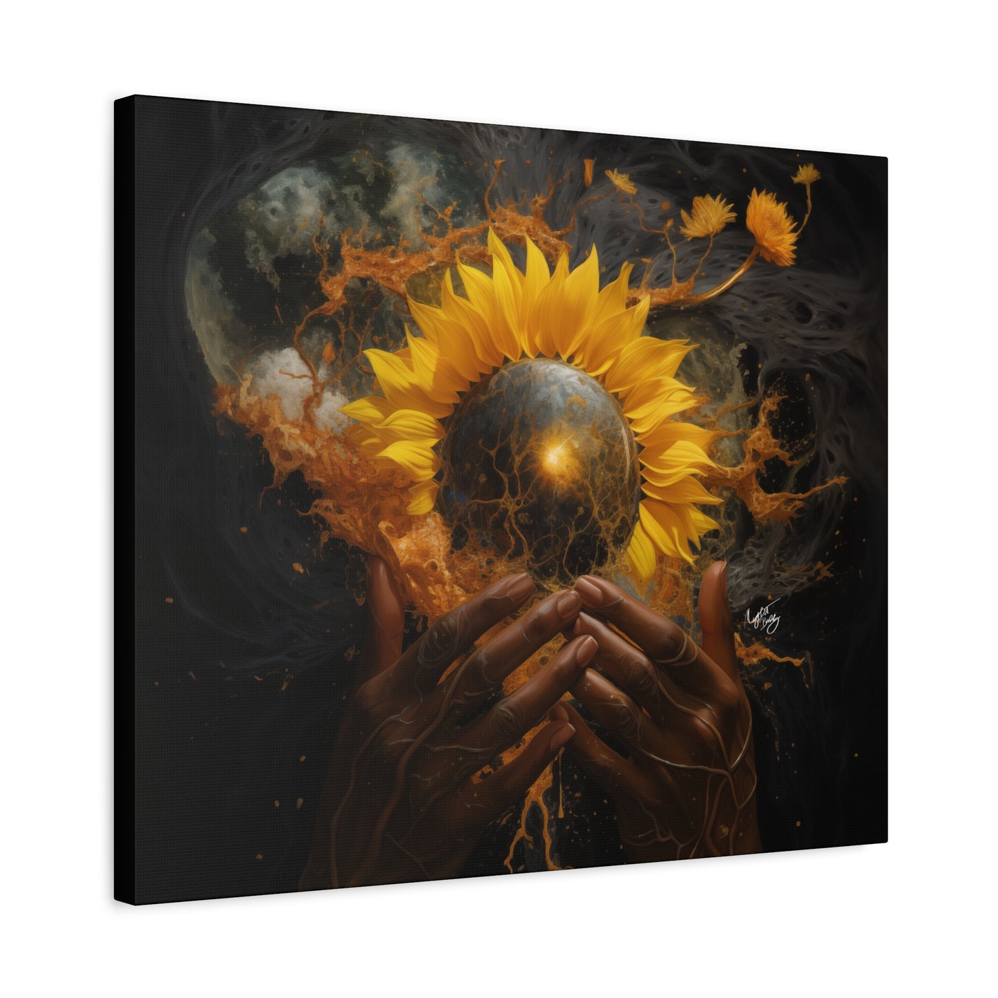 New Beginnings Afrocentric Black Art Canvas Wall Print