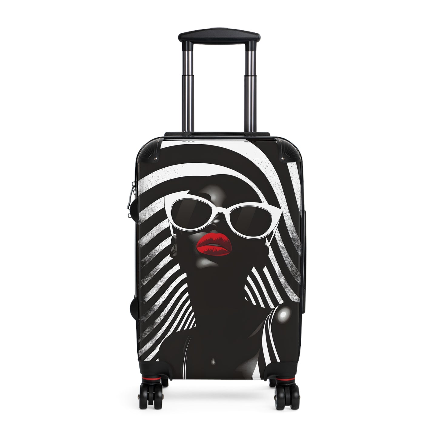 In Black And White Black Woman Art Hardshell Hardside Lockable Spinner Suitcase