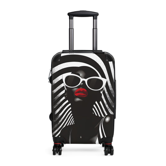 In Black And White Black Woman Art Hardshell Hardside Lockable Spinner Suitcase