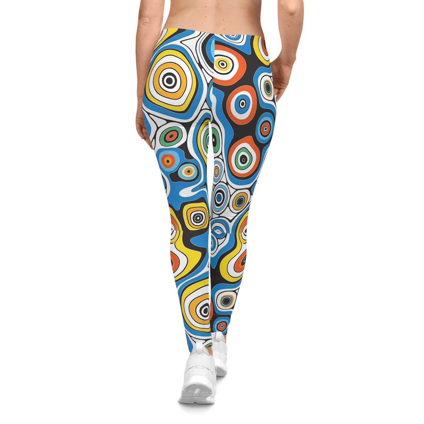 Multicolor Psychedelic Swirl Printed Yoga Pants Leggings