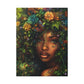 Mother Nature In Full Bloom Afrocentric Black Woman Fantasy Art Canvas Wall Print - Xtreme Shopper