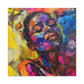 Beautiful and At Peace Afrocentric Black Woman Art Canvas