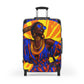 Vacation Vibing Black Woman Art Hardshell Hardside Lockable Spinner Suitcase Luggage