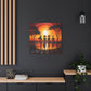 All Together Now Afrocentric Black Woman Abstract Art Canvas Wall Print