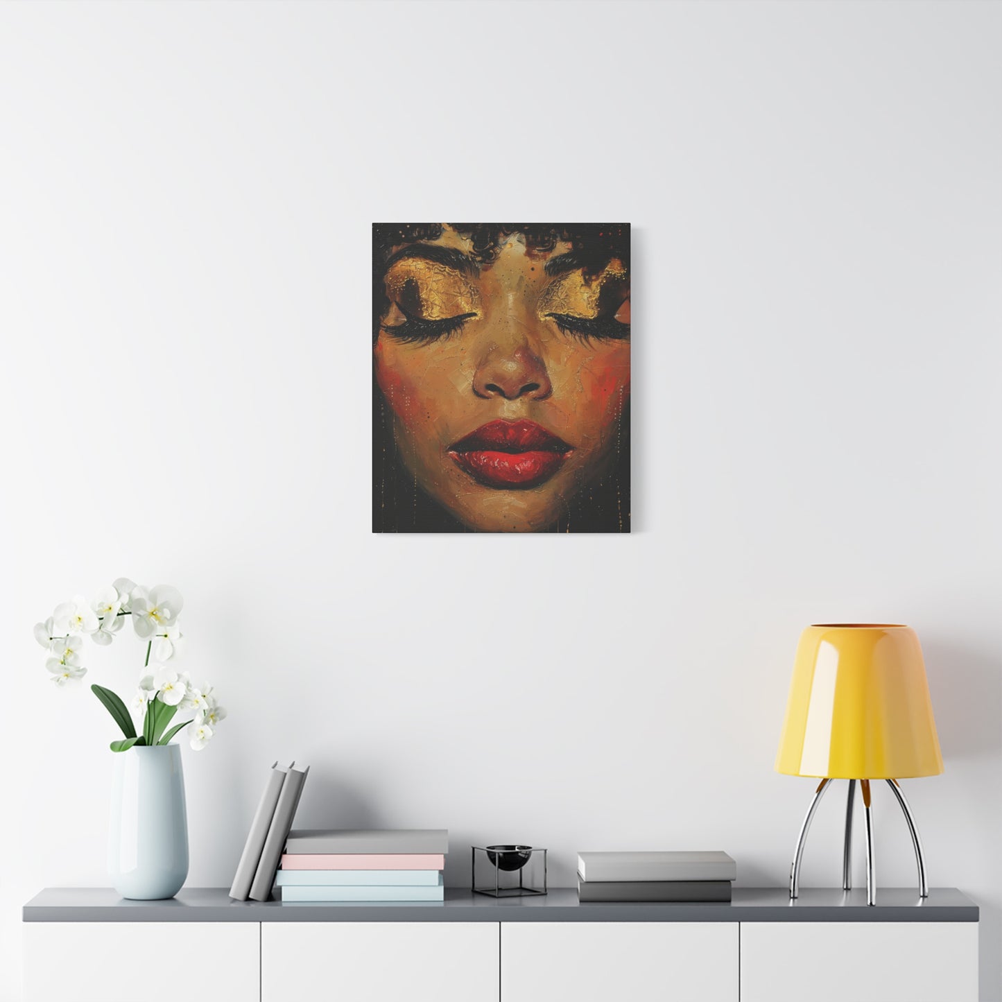 Just Meditate On It Black Woman Art Canvas Wall Print
