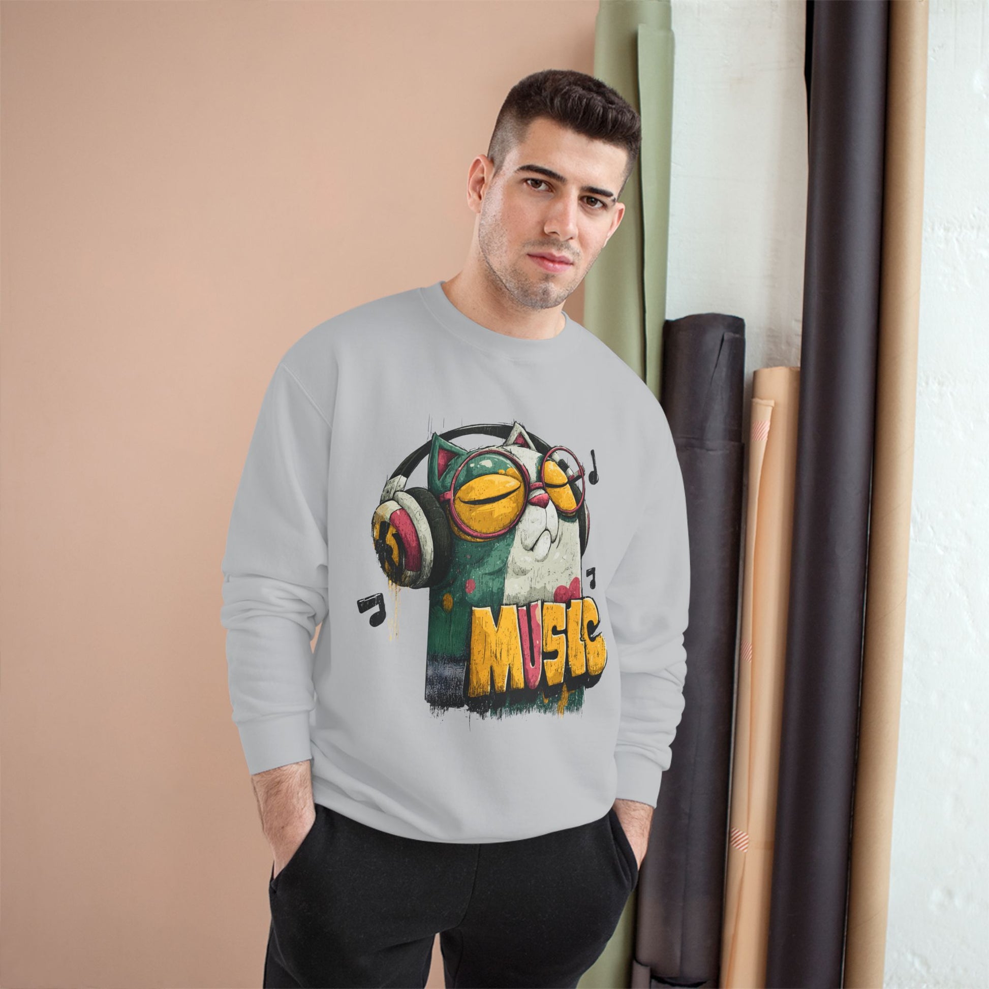 Musicatitry Pet Lover Art Streetwear Champion Sweatshirt - Xtreme Shopper