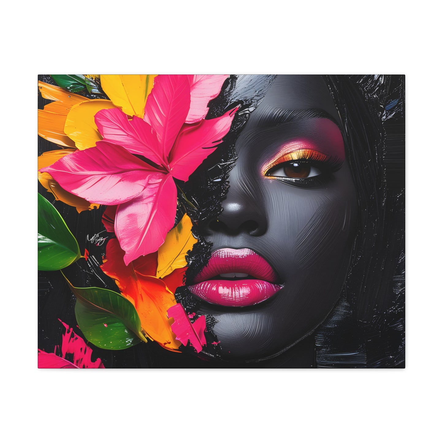 Everything is Beautiful Afrocentric Black Woman Art Canvas Wall Print