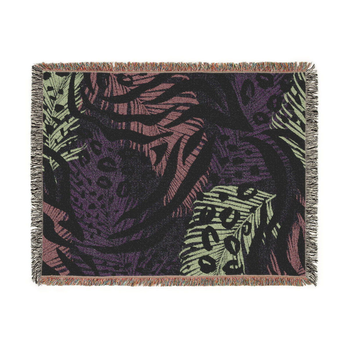 Neon Jungle Woven Throw Blanket