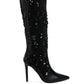 Sitarah Sequin Embellished Stiletto Long Boots - Xtreme Shopper