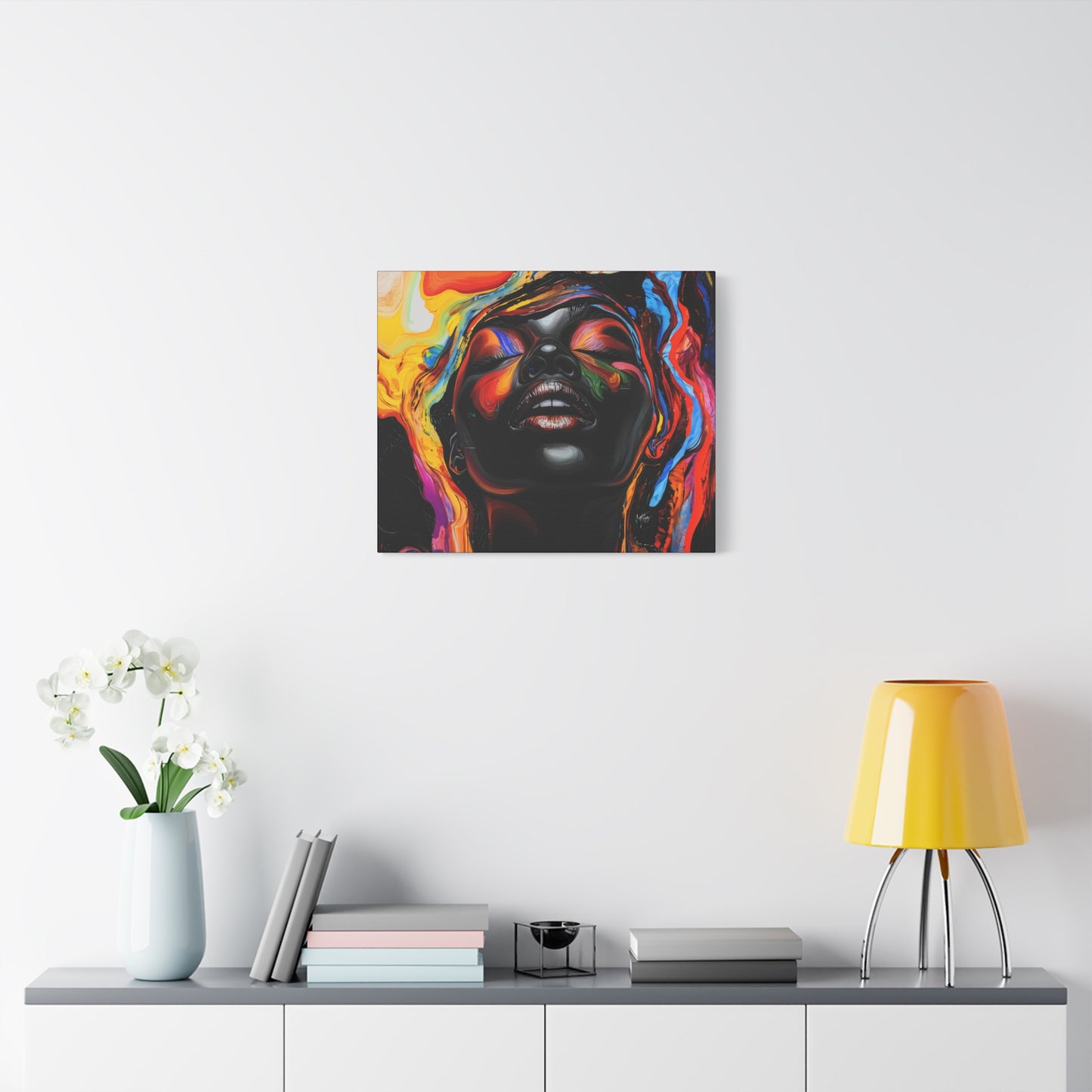 Yes Afrocentric Black Woman Art Canvas Wall Print