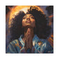 Please Deliver Me Peace The Moment Afrocentric Black Woman Spiritual Art Canvas Wall Print