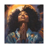 Please Deliver Me Peace The Moment Afrocentric Black Woman Spiritual Art Canvas Wall Print