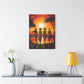 All Together Now Afrocentric Black Woman Abstract Art Canvas Wall Print