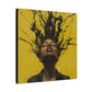 Hype Afrocentric Black Woman Art Canvas Wall Print