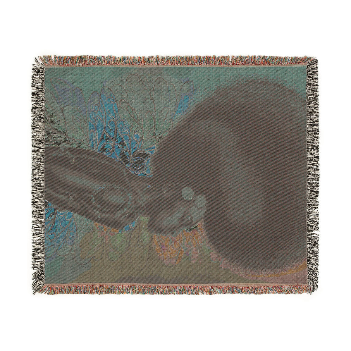 Afro Angel Woven Throw Blanket