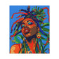 I'm Feeling It Afrocentric Black Woman Abstract Art Canvas Wall Print