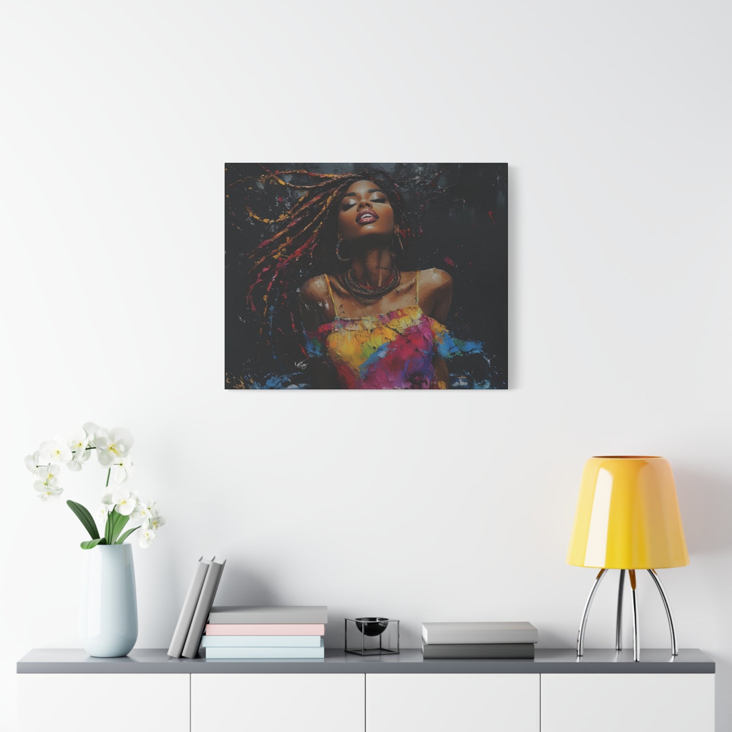 Euphoria Afrocentric Black Woman Abstract Art Canvas Wall Print - Xtreme Shopper