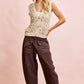 BiBi Boho Washed Terry Pants with Pockets - Xtreme Shopper