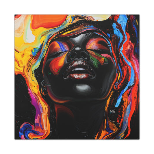 Yes Afrocentric Black Woman Art Canvas Wall Print