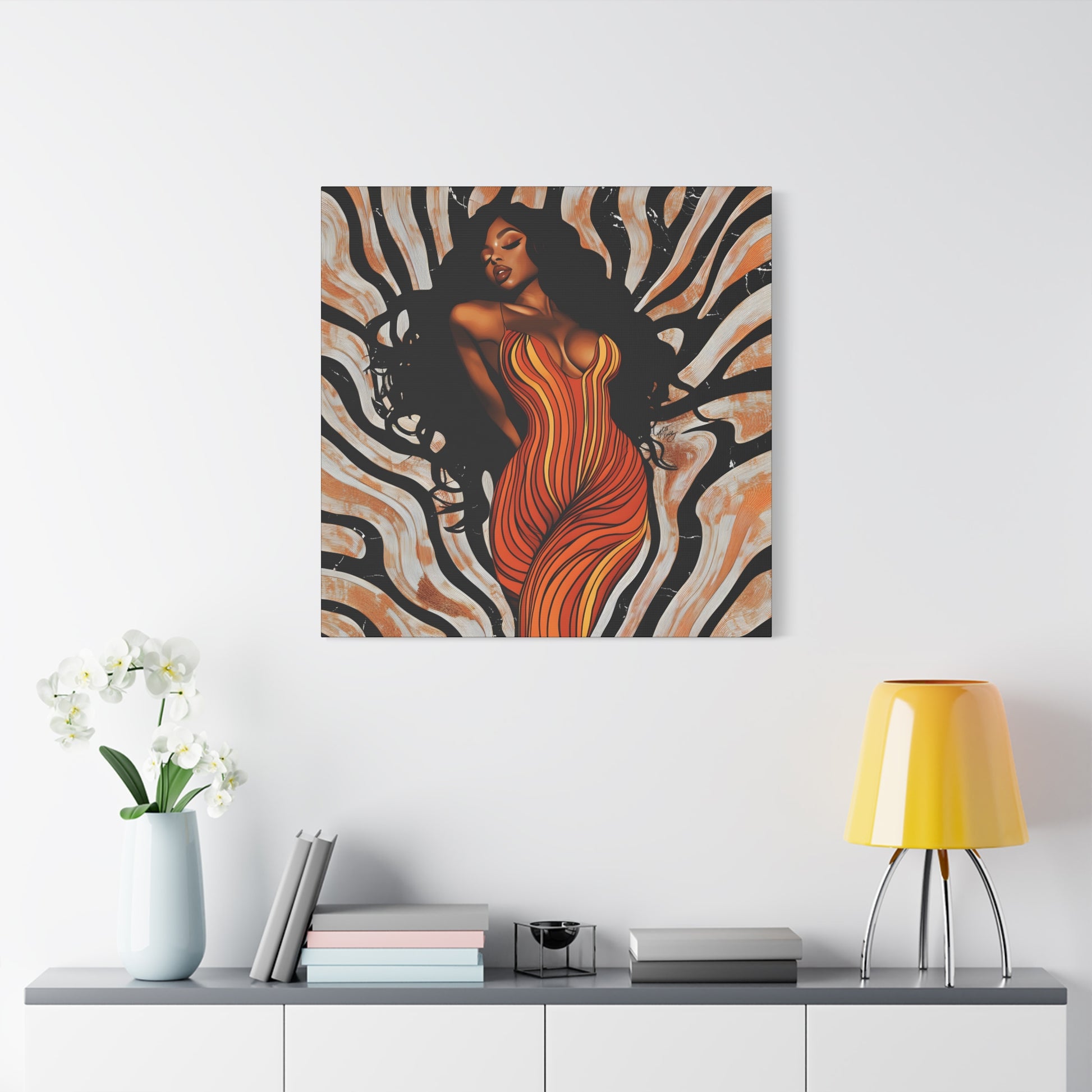 The Rhythm Is In Me Afrocentric Black Woman Art Canvas Wall Print - Xtreme Shopper