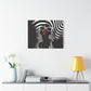 Beauty In Black And White Afrocentric Black Woman Art Canvas Wall Print
