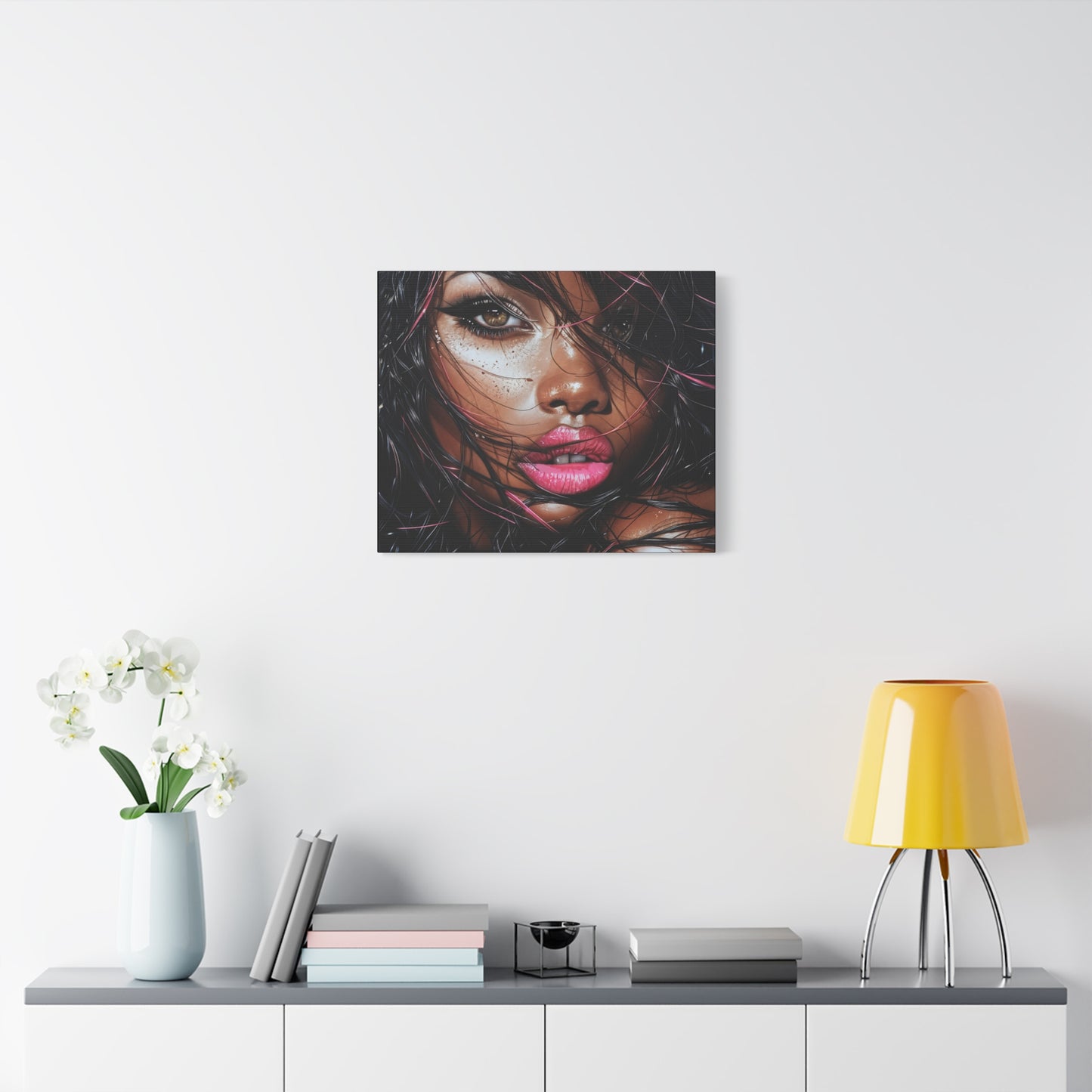 I'm Parched Afrocentric Black Woman Art Canvas Wall Print