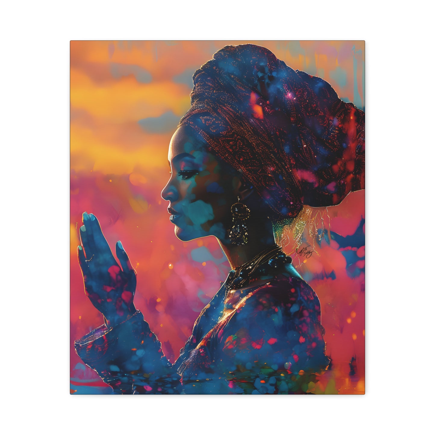 Manifest It Afrocentric Black Woman Art Canvas Wall Print - Xtreme Shopper