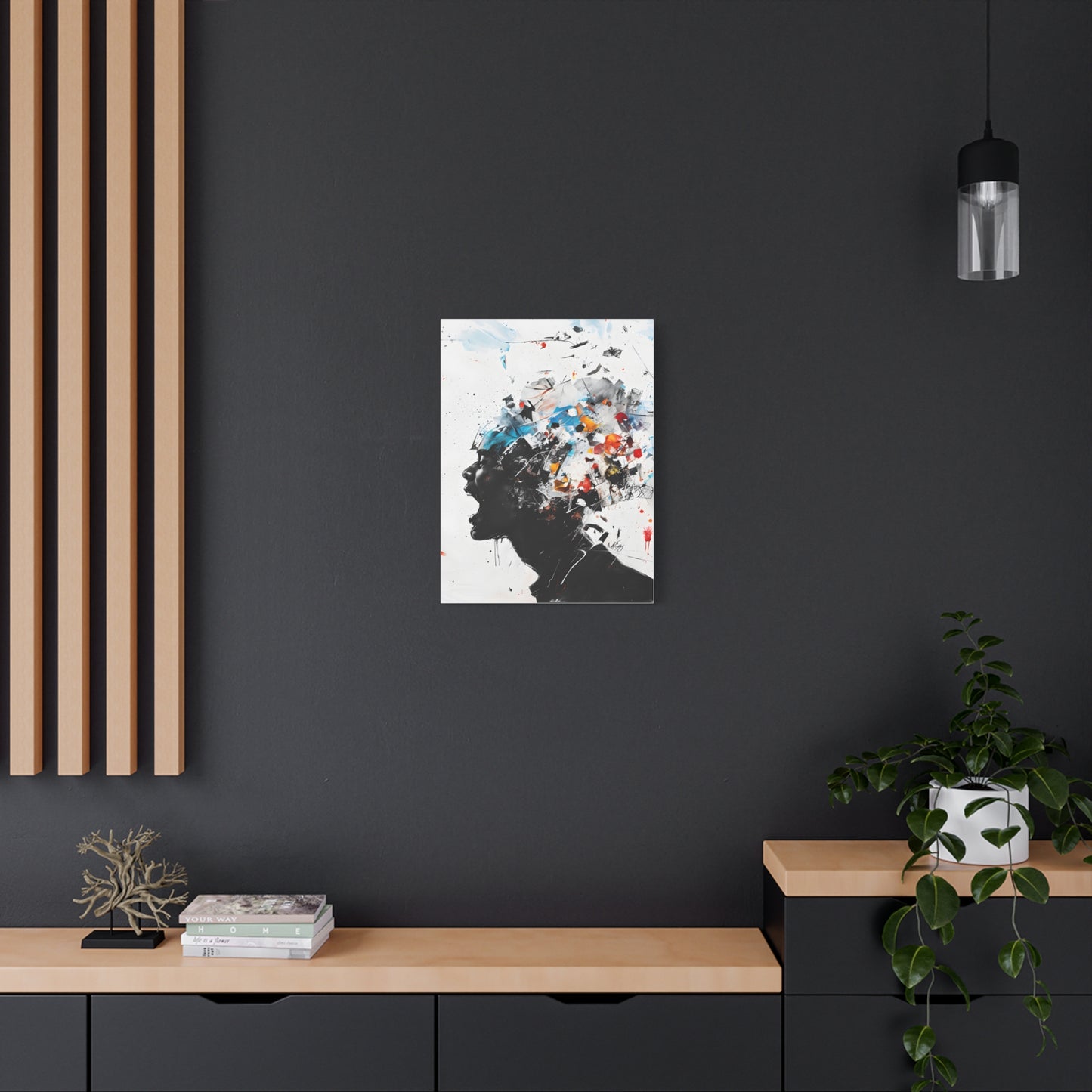 Frustration Afrocentric Black Art Canvas Wall Print