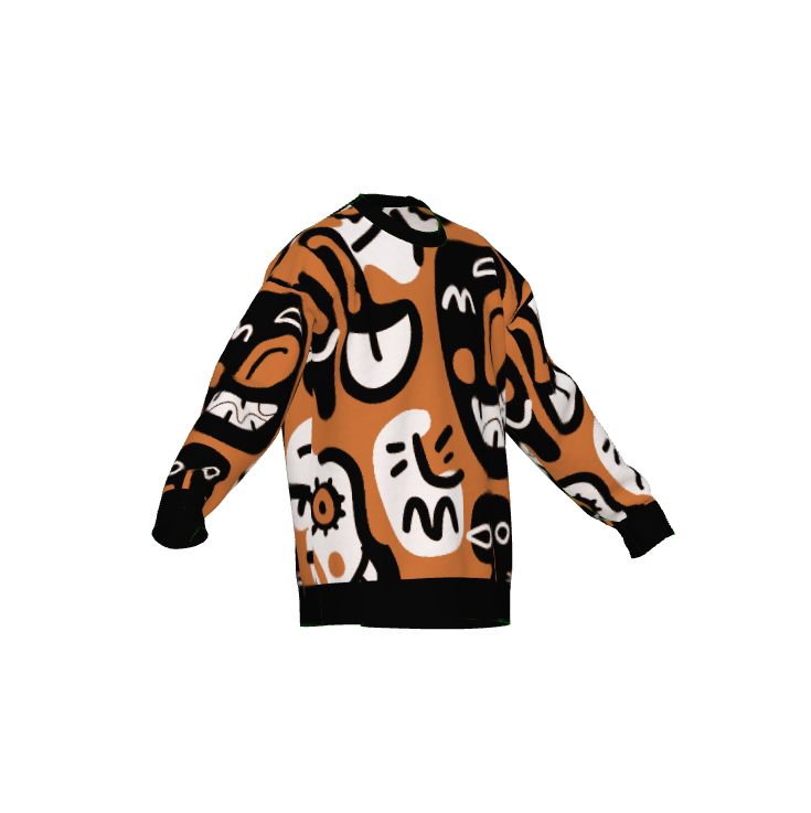 Crazy Chuckles Abstract Art Crewneck Sweater - Xtreme Shopper