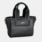 David Jones Small Vegan Leather Handbag with Embossed Pattern Handles - Xtreme Shopper