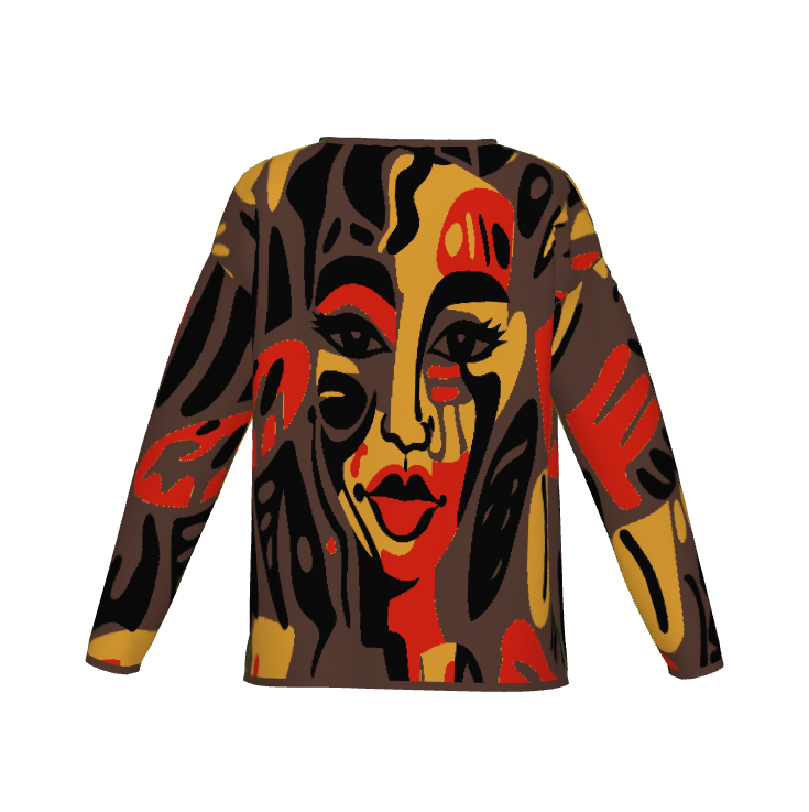 A Little Abstract Afrocentric Crewneck Women's Sweater