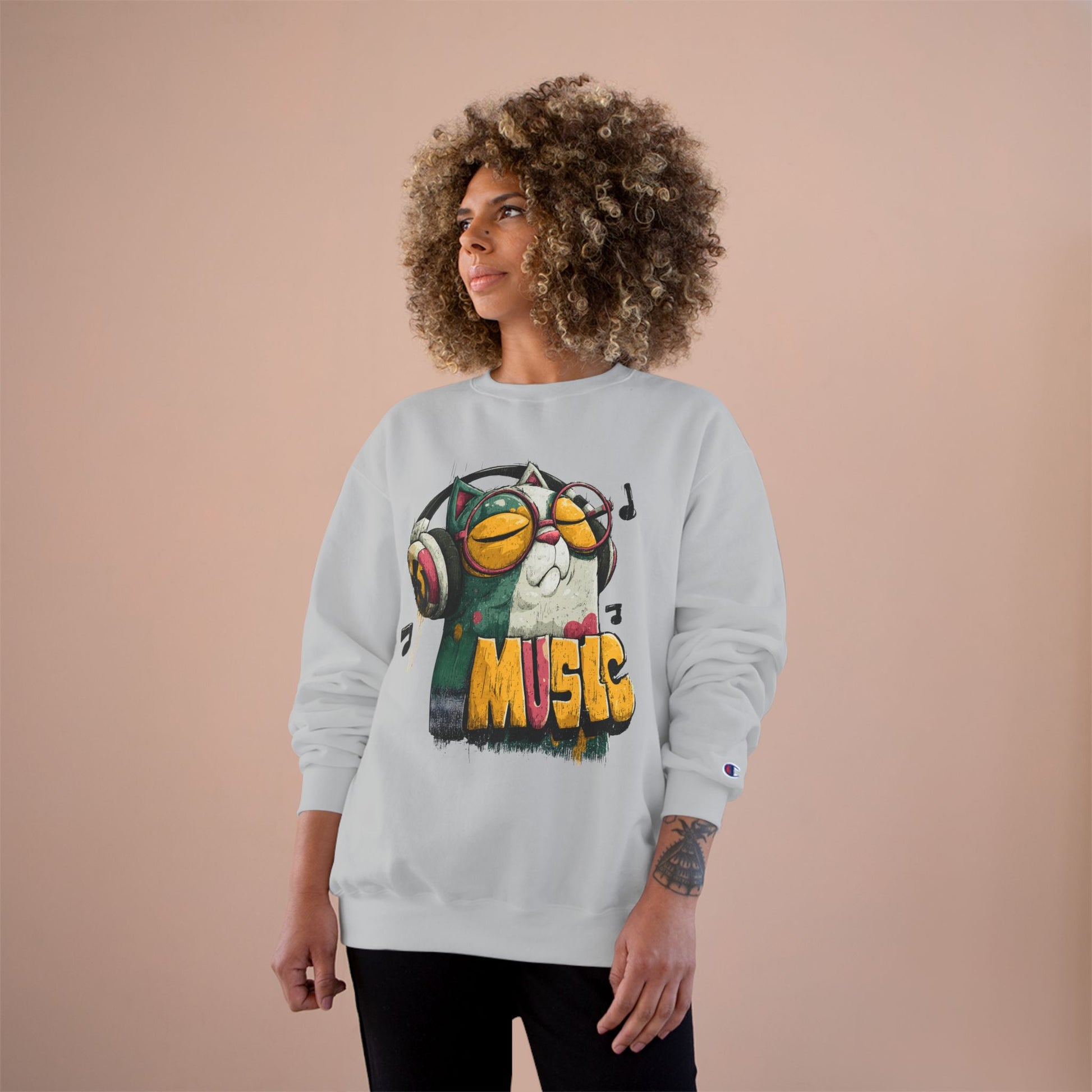 Musicatitry Pet Lover Art Streetwear Champion Sweatshirt - Xtreme Shopper