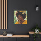 At Peace In The Garden Afrocentric Black Woman Art Canvas Wall Print