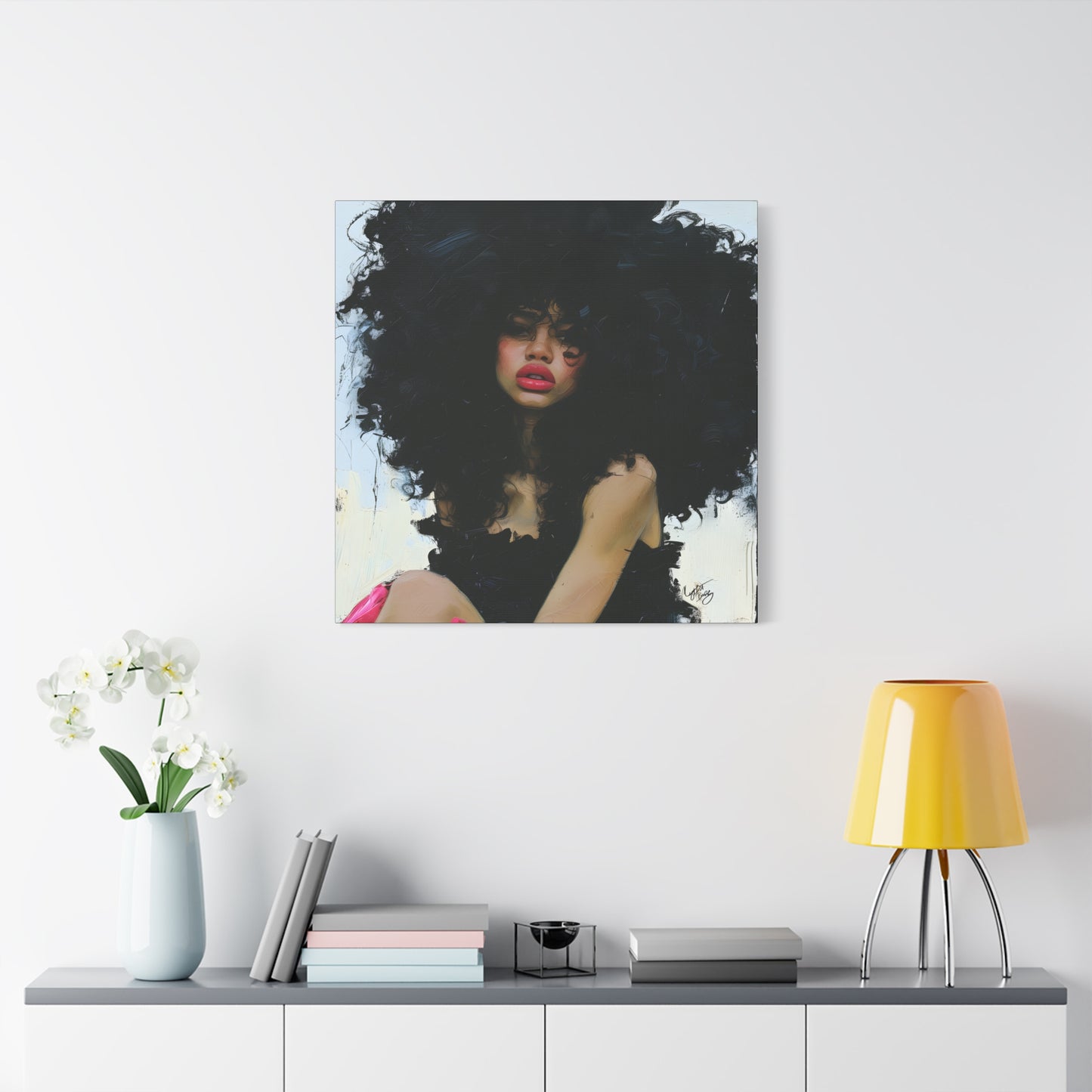Mary Afrocentric Black Woman Art Canvas Wall Print