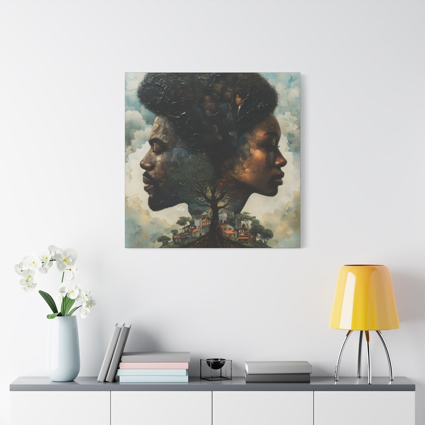 Together We Grow Afrocentric Black Art Canvas Wall Print - Xtreme Shopper