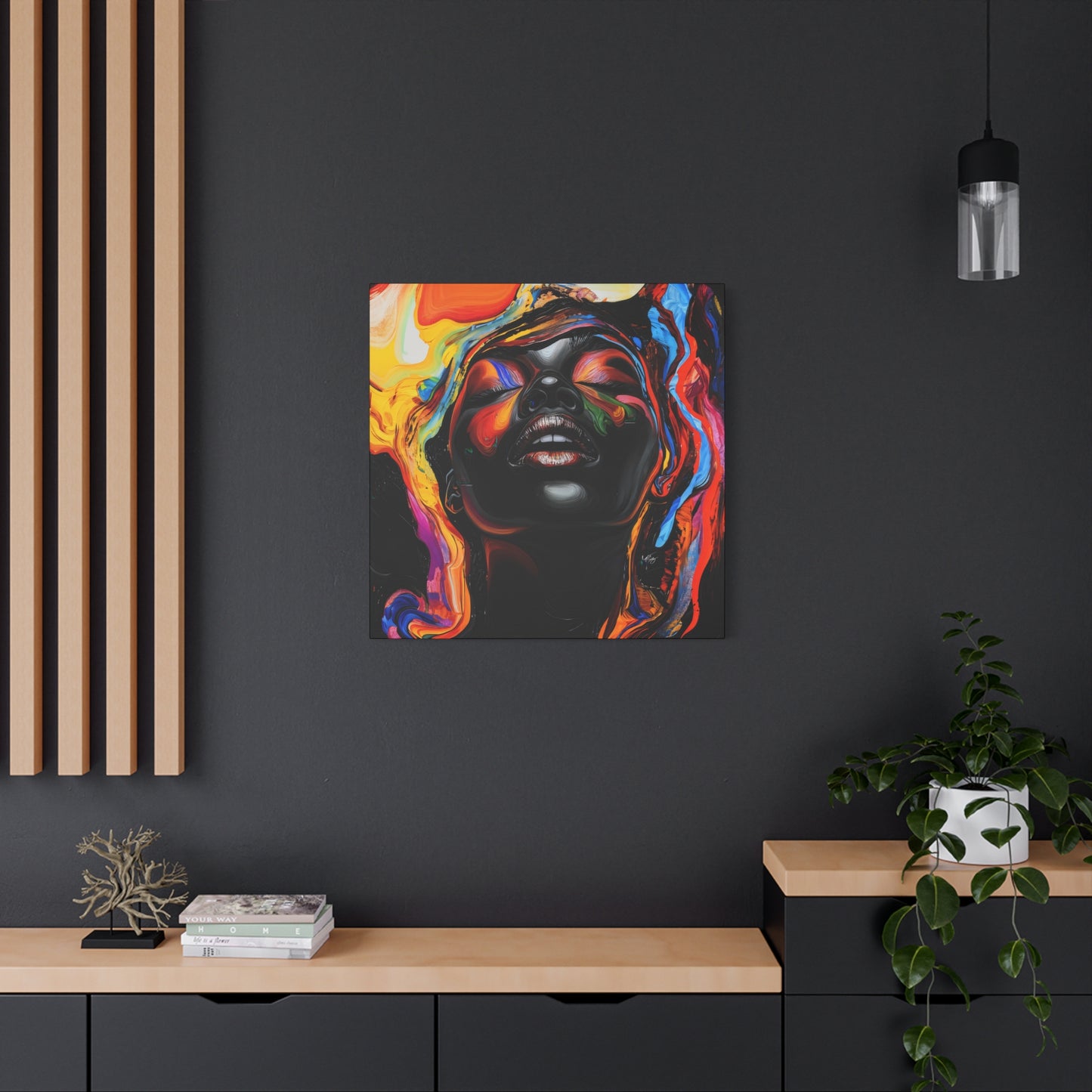 Yes Afrocentric Black Woman Art Canvas Wall Print