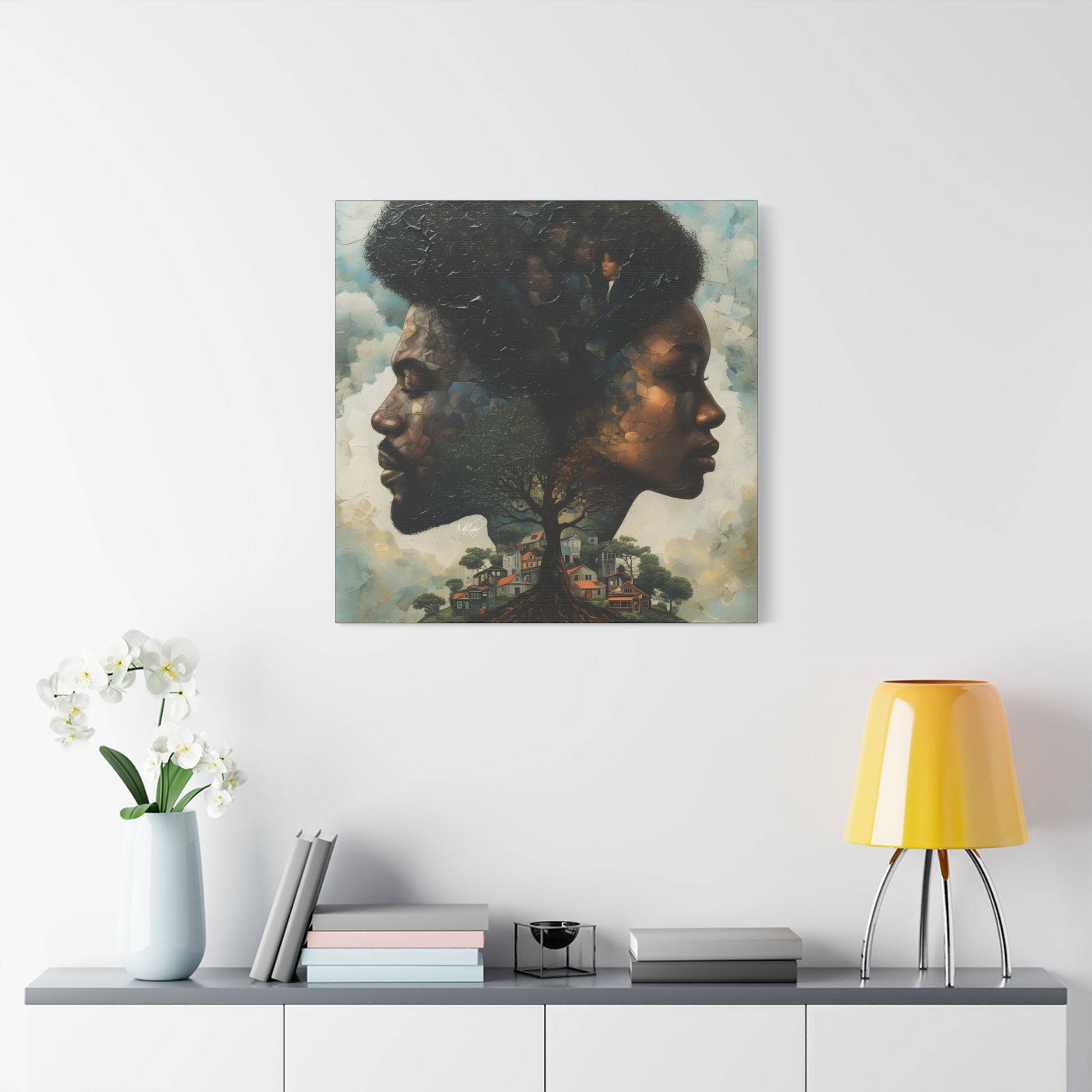 Together We Grow Afrocentric Black Art Canvas Wall Print - Xtreme Shopper