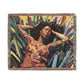 Be At Peace Abstract Black Woman Afrocentric Art Woven Throw Blanket - Xtreme Shopper