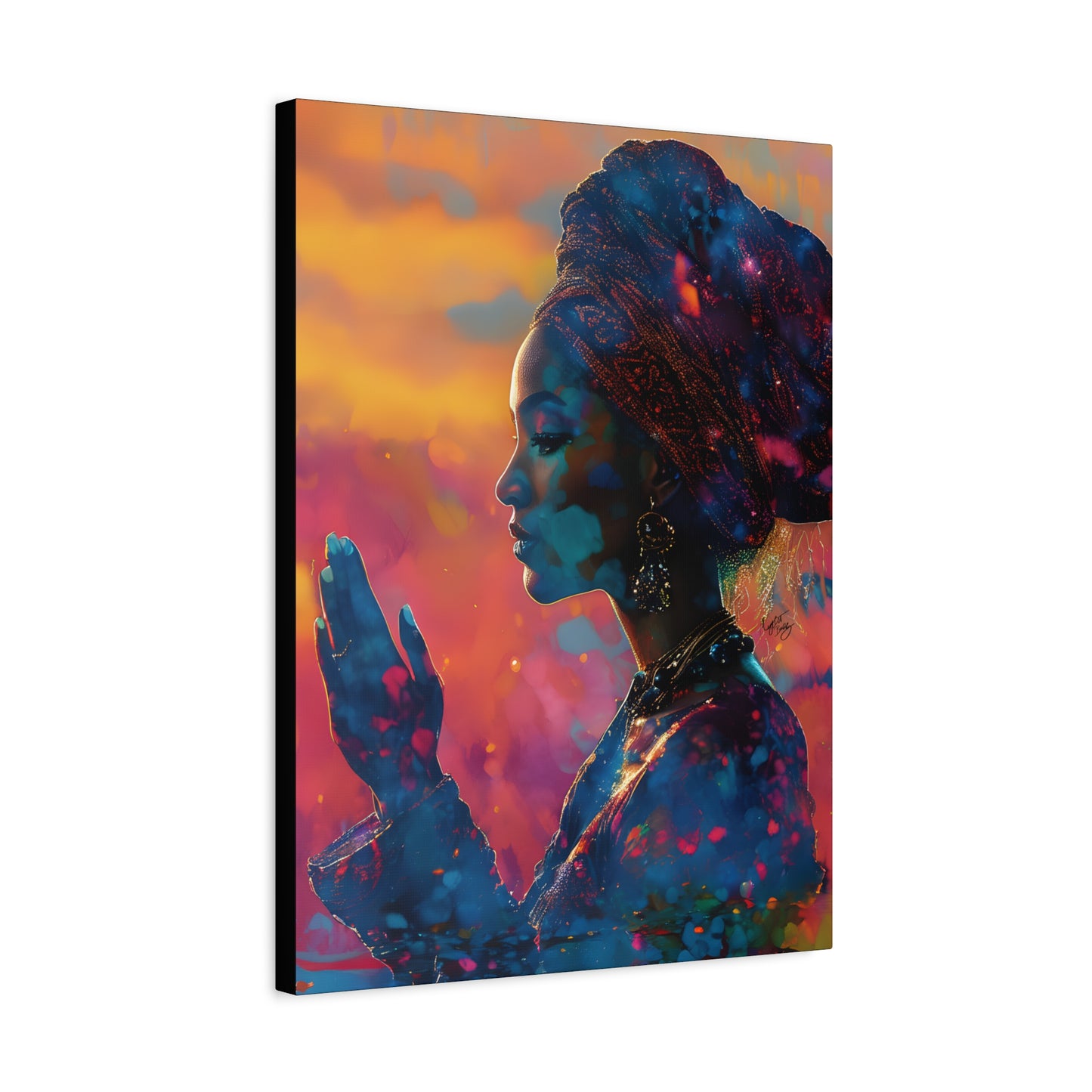 Manifest It Afrocentric Black Woman Art Canvas Wall Print - Xtreme Shopper