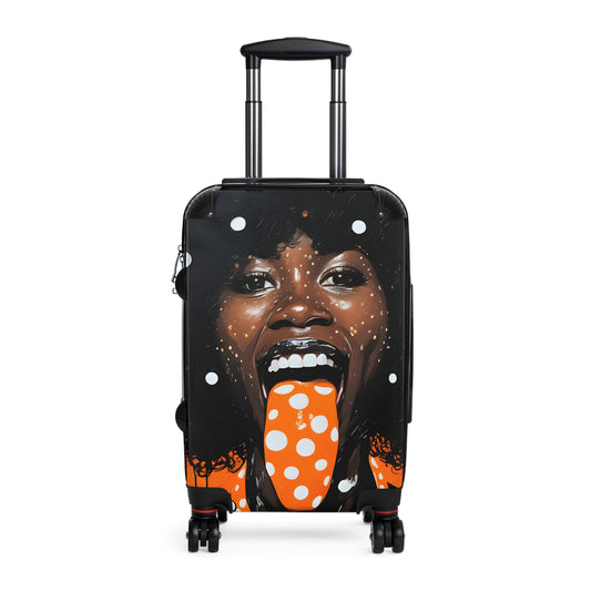 Gossip Girl Black Woman Art Hardshell Hardside Lockable Spinner Suitcase