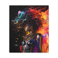 Colors Of The Universe Afrocentric Black Woman Abstract Fantasy Art Canvas Wall Print