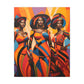 The Sisters Afrocentric Abstract Fantasy Black Woman Art Canvas Wall Print