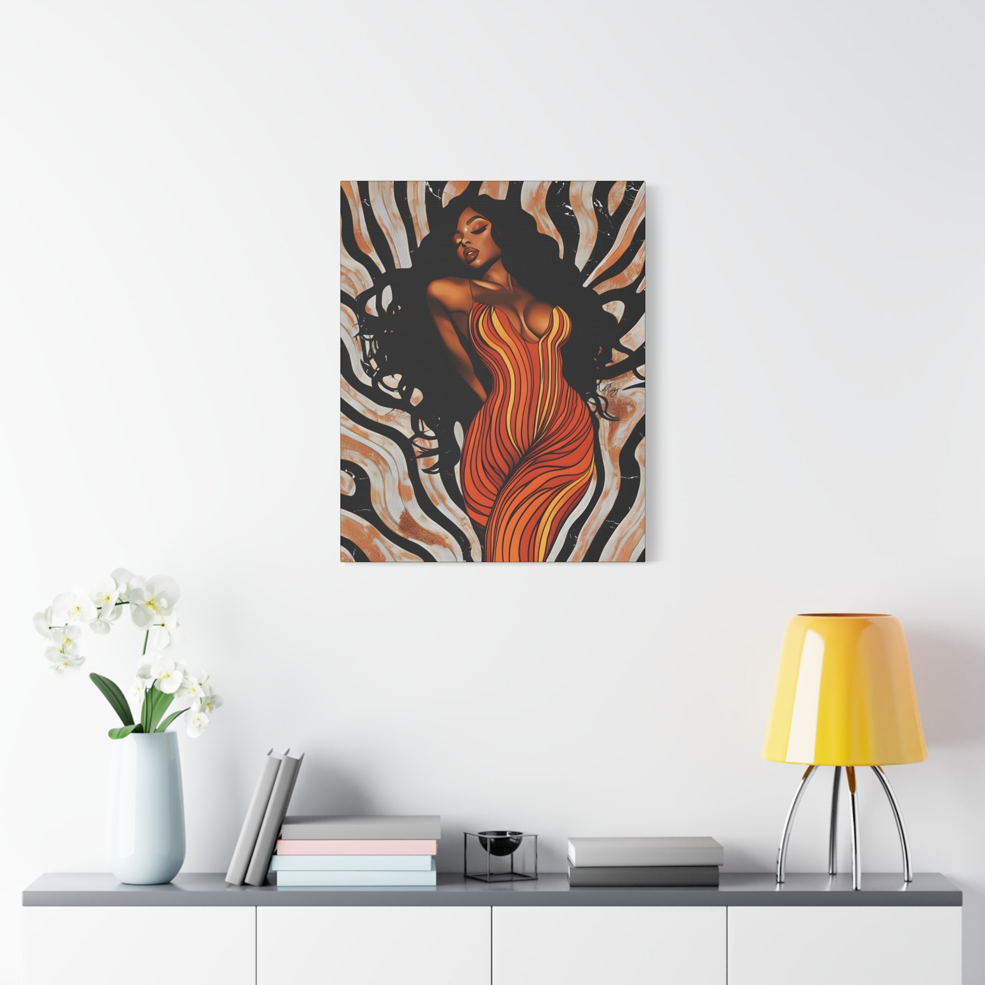 The Rhythm Is In Me Afrocentric Black Woman Art Canvas Wall Print - Xtreme Shopper