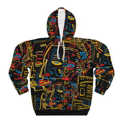 Face to Face Abstract Art Unisex Pullover Hoodie Sweatshirt